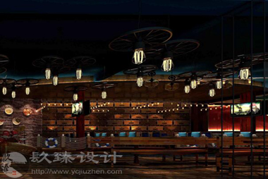 银川烧烤店装修设计|镹臻装饰