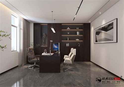 银川办公楼装修设计效果图|镹臻设计