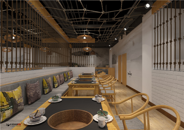银川火锅店装修|银川火锅店装修设计|镹臻设计