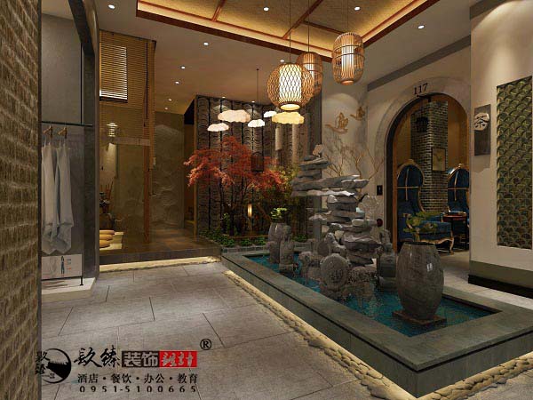 银川休闲会所设计效果图|镹臻设计