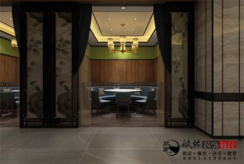银川餐厅装修设计效果图|镹臻设计